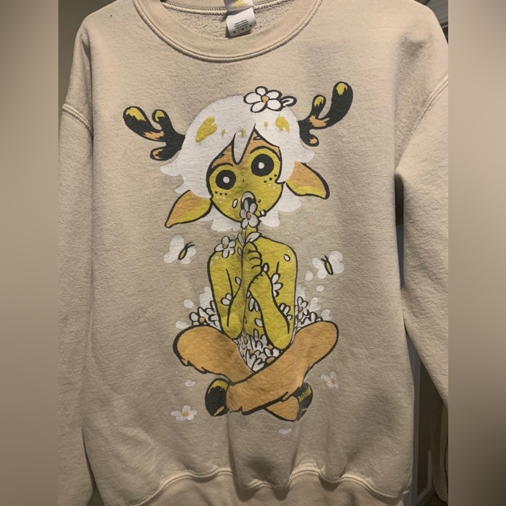 Cream omocat sweater size M